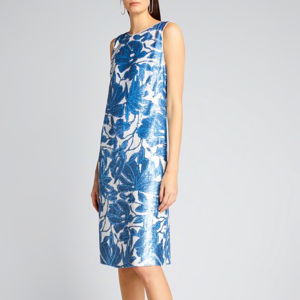 Lafayette 148 Noah Floral Sequined Dress. NWT